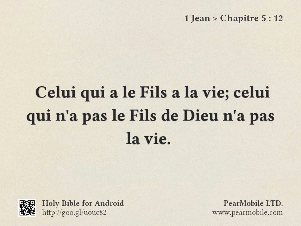 1 Jean, Chapitre 5:12